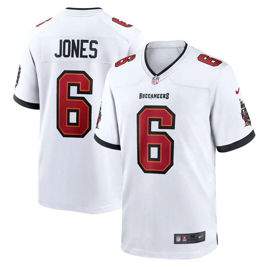 Men Tampa Bay Buccaneers #6 Julio Jones Nike White Player Game NFL Jersey->tampa bay buccaneers->NFL Jersey